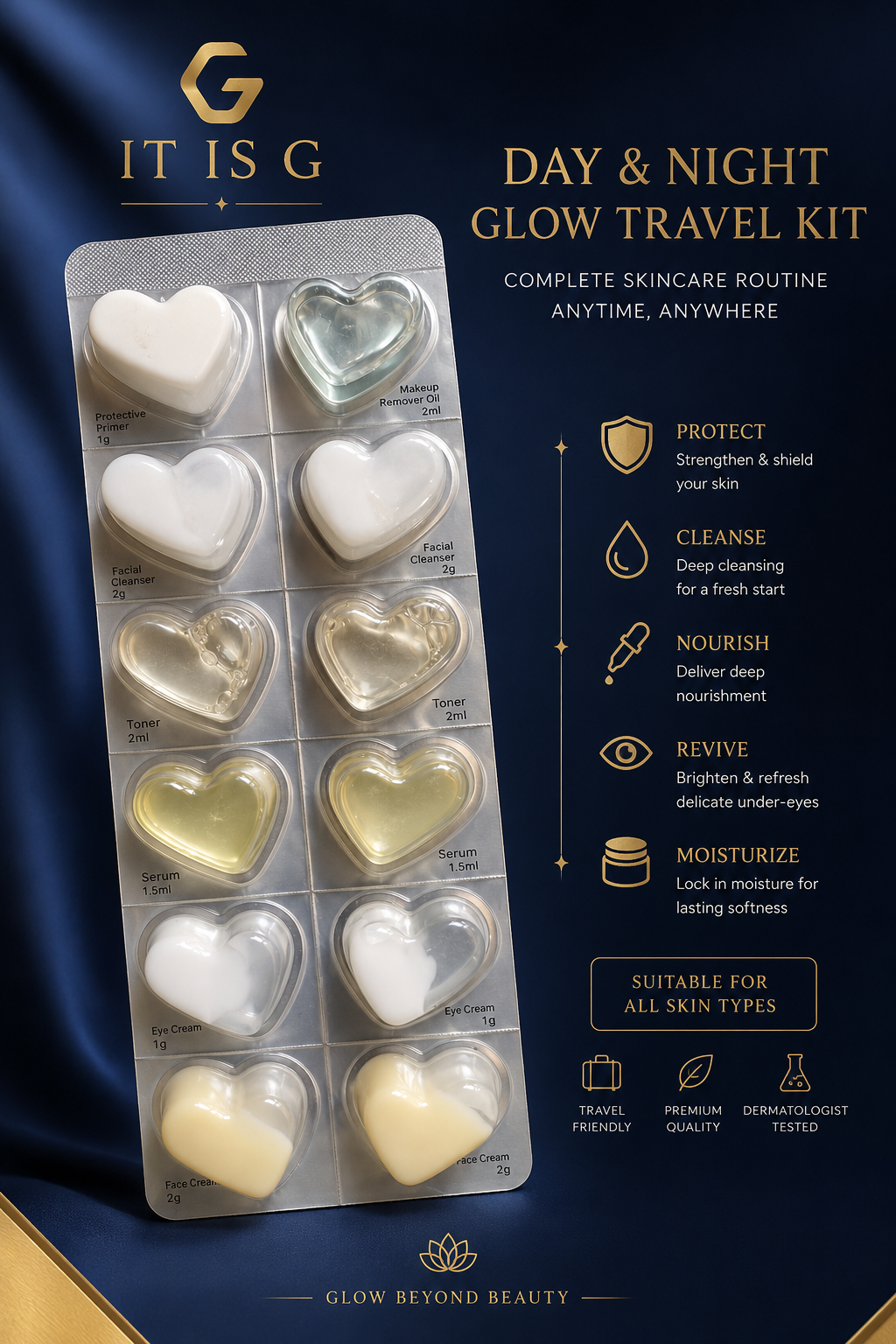 It is G – Luxury 6-Step Travel Glow Kit | Complete Day & Night Skincare System - Image 11