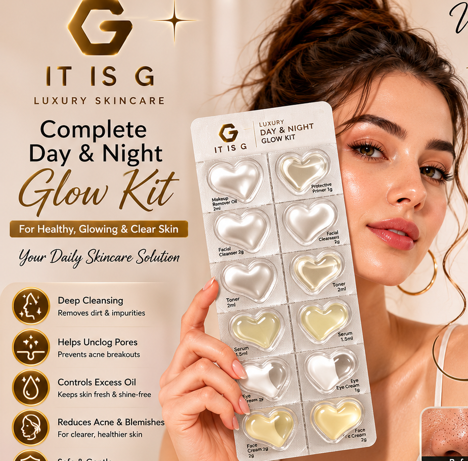 It is G – Luxury 6-Step Travel Glow Kit | Complete Day & Night Skincare System - Image 2