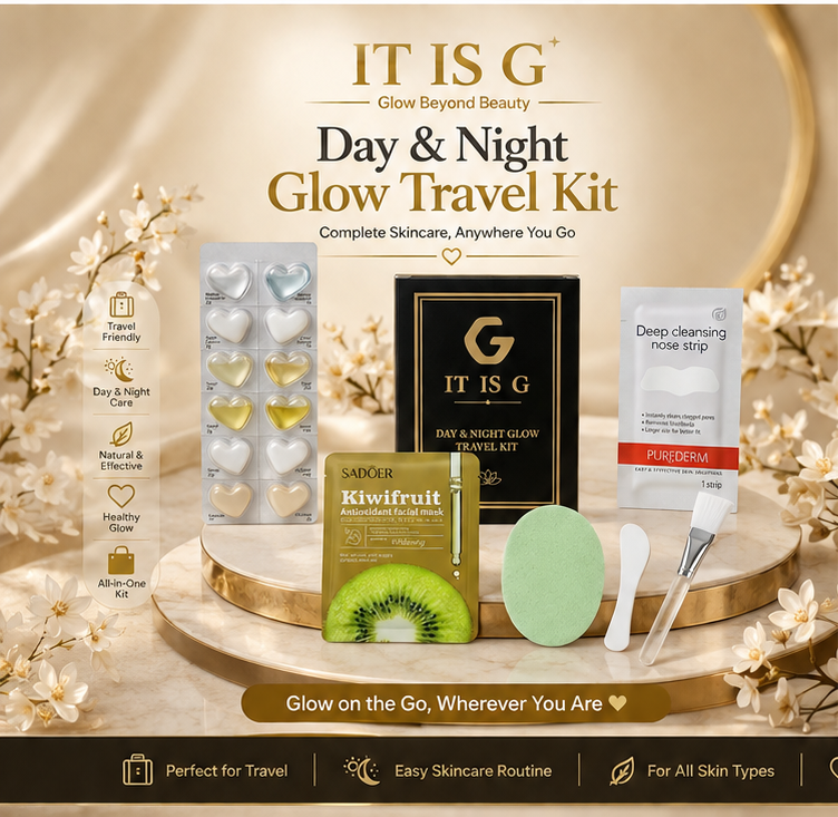 It is G – Luxury 6-Step Travel Glow Kit | Complete Day & Night Skincare System